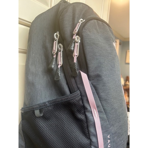 The North Face Vault Backpack Gray Pink Laptop School Travel Bag - Picture 3 of 7
